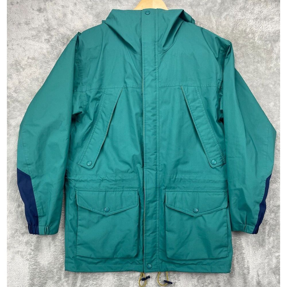 VTG‎ Eddie Bauer Mens Goretex Windbreaker Jacket Small Hooded 90s Green